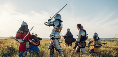 conquête chevalier médiéval guerre combat