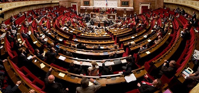 Panorama de lhémicyle de lassemblée nationale